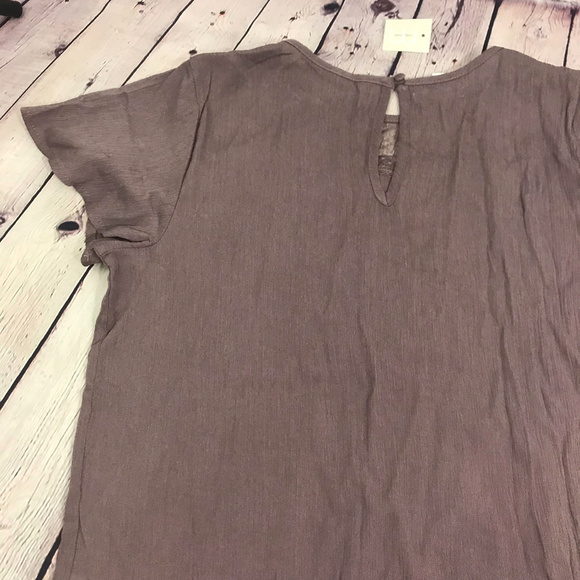 NWT Maurices Taupe Lace Blouse Size S - Picture 6 of 8